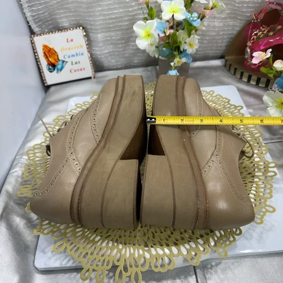 (E) DONNA CATTIVA Women's Platform Oxford Shoes leather with Laces,Size 7/6.5USA - Picture 5 of 13